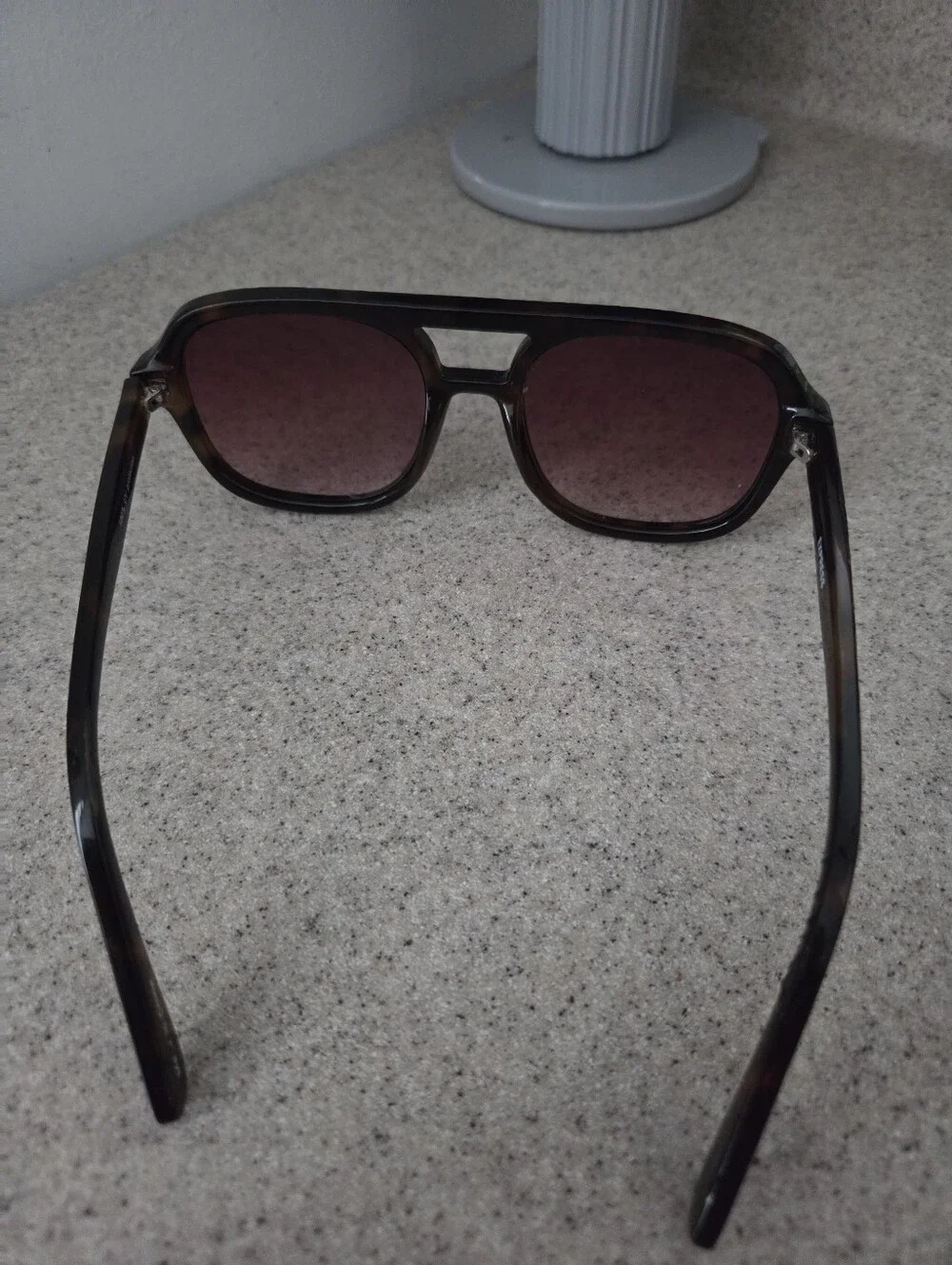 Express Tortoiseshell Frame Sunglasses with Brown Gradient Lenses